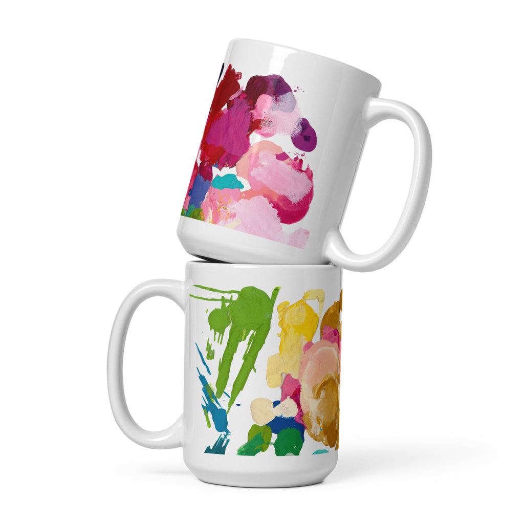 Art Palette Coffee Mug, Abstract Art Coffee Mug, Gift Idea, Perfect Gift, Gift for Artist, Gift for Art Teacher, Abstract Paint, Art Palette Art by Jennifer McCully